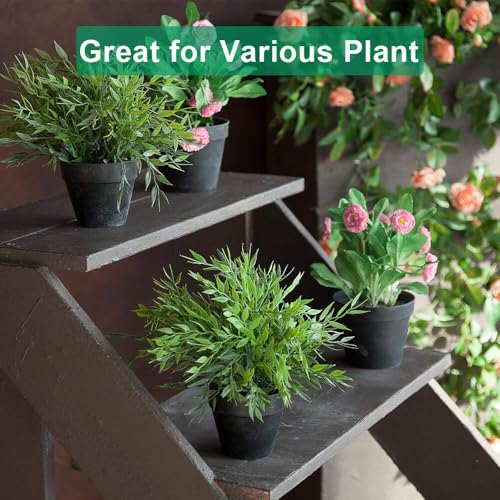 vensovo 4 Inch Black Terracotta & Clay Pots with Saucer, 6 Pack - color: Black