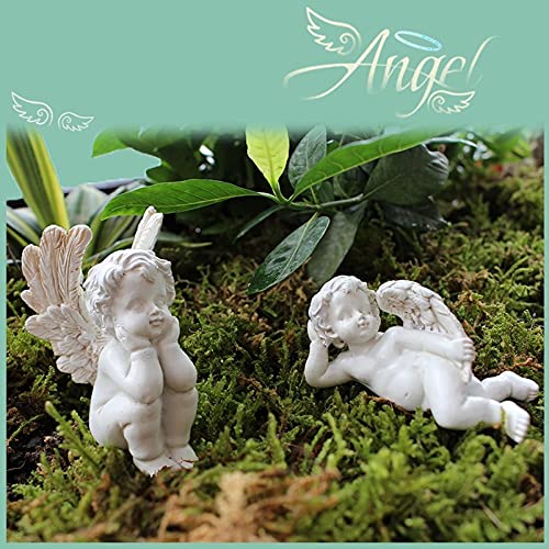 5pcs Miniature Angel Figurine for Outdoor Micro Landscape Lawn Décor