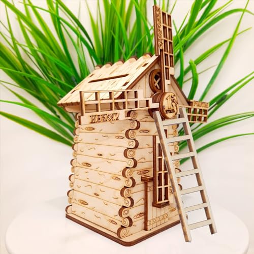 20 Pcs Mini Garden Ladder - 2.36'' x 0.78'' Wooden Miniature Ladder Accessories for Landscape Dollhouse Decor - size: Small