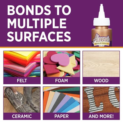 Aleene's Original Tacky Glue, All Purpose Adhesive, Perfect for Crafts and DIY Projects, Dries Fast and Clear, 2 fl oz 6-Pack