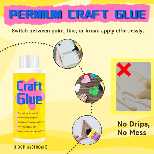 AstraVox 3.38fl oz Art Precision Craft Glue with Tips Kit