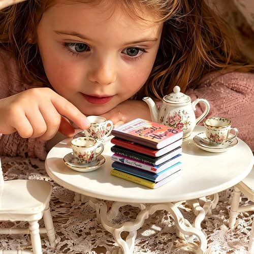 500pcs Mini Books Miniatures Dollhouse Books for Anxiety Bookshelf Library - style: 500pcs Mini Books