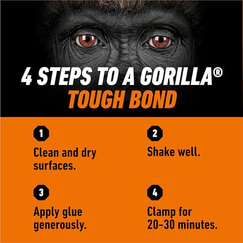 Gorilla Ultimate Waterproof Wood Glue, Natural Color, 8 oz - size: 8oz, style: 1 Pack Bottle