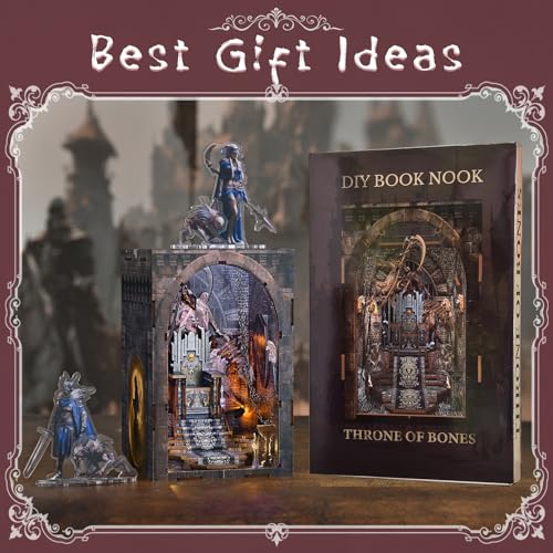CCCDF Throne of Bones Book Nook Kit, DIY Miniature House with LED - color: Throne of Bones