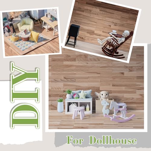 Flutesan 12 Pcs Miniature Dollhouse Wallpaper, Natural Style - style: Natural Style