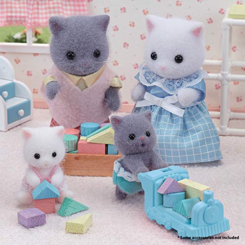 Calico Critters Persian Cat Twins - Two Collectible Figures & Pushcart Accessory Included - style: Persian Cat Twins