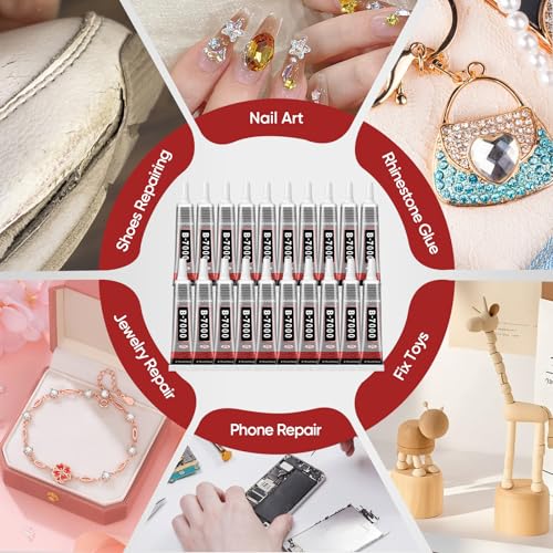 25 PCS 15ml B7000 Rhinestone Glue Clear, Bedazzling Glue for Craft, Jewelry - size: 15ml 25pcs
