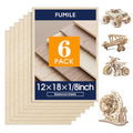 6 Pack Basswood Sheets for Crafts 1/8x12x18 Inch 3mm Larger Basswood for Laser Cutting, Drawing,Wood Burning, Architectural Models.Plywood Sheets Unfinished Squares Wood Boards for DIY Crafts. - size: 6P 12X18X1/8in