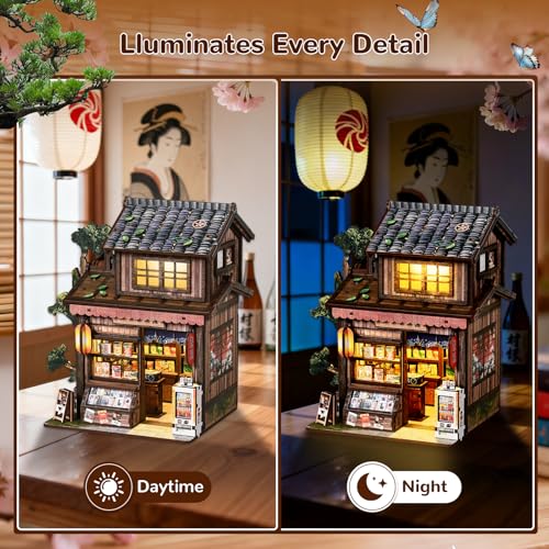 Book Nooks for Adults, DIY Miniature Dollhouse Japanese Book Nook Kit