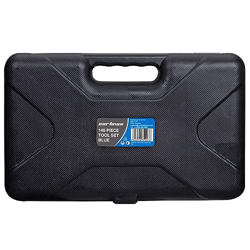 CARTMAN 148-Piece Household Tool Set, Blue Tool Kit with Plastic Toolbox - color: Blue