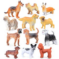 SIENON 12PCS Realistic Mini Dog Figures Pet Toys - size: 12 Pieces Miniature Dog Figures