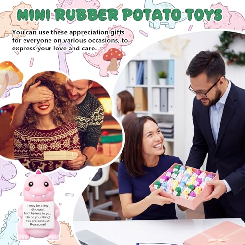 Gejoy 25 Pcs Mini Rubber Dinosaur Toys Positive Mini Dinosaurs Figures - style: Dinosaur