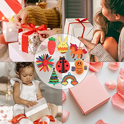 DIY Wooden Magnet 36 Art Craft Supplies Painting Kit for Kids Ages 4-8 8-12