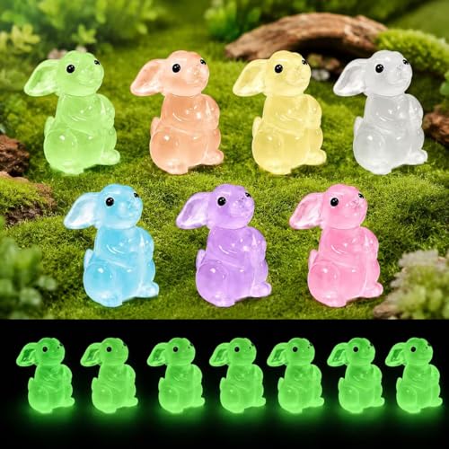 Mini Resin Rabbit Figurines for Fairy Garden Accessories - color: White Rabbit