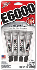 Eclectic Products 5510310 6 Pack E6000 Mini Tube Craft Adhesive, Clear6