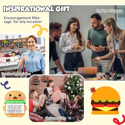 Gejoy 25 Pcs Mini Rubber Burger Toys Positive Mini Burgers Figures - style: Burger