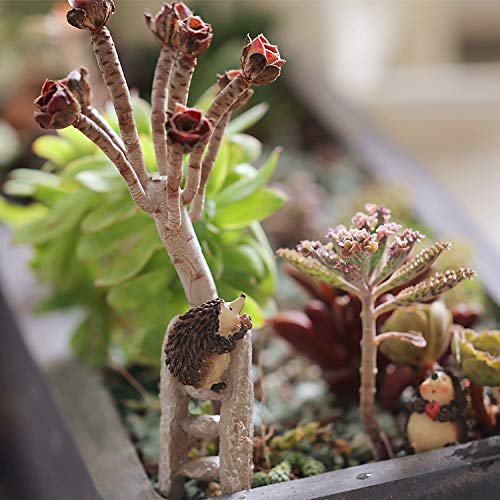 MUAMAX Miniatures Hedgehog Figurines Spring Hedgehog Decorations Spring Figurines Hedgehog Gifts,Mini Hedgehog Animals Micro Landscape Bonsai Craft Decor Miniature Garden Ornaments