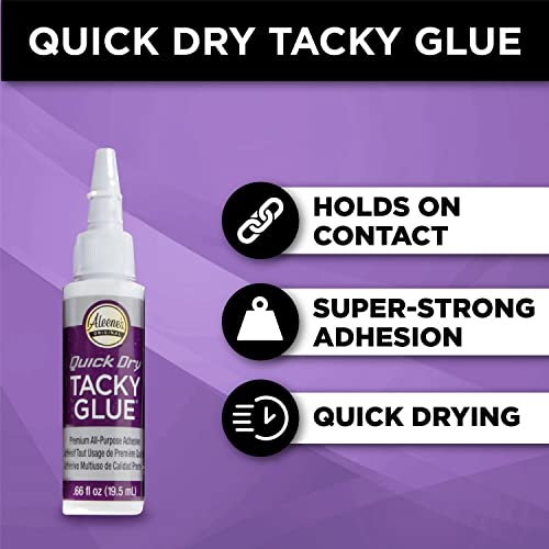 Aleene's Tacky Glue Trial Pack, Craft Glue, 5 Pack 0.66 oz Each