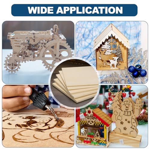 MECCANIXITY 3pcs Basswood Sheets 8x4 x 1/16" Unfinished Wood Boards Plywood - size: 8 x 4 x 1/16 Inch