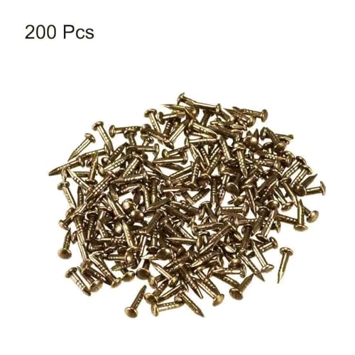 Small Nails, BLUELEC 200PCS Wooden Nail for Household Decoration, String Art & DIY Crafts (1×8mm/0.04×0.3in, Bronze) - color: Bronze, style: 1*8mm