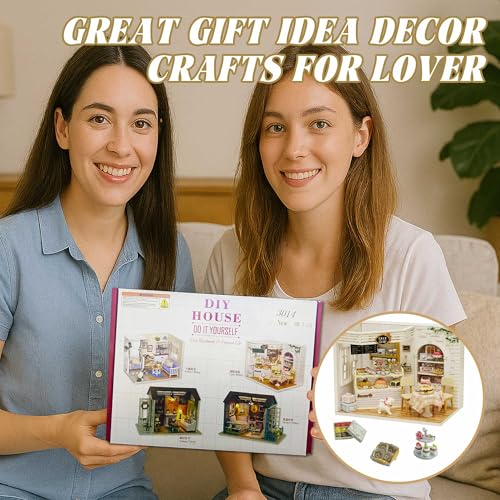 Kisoy Romantic and Cute Dollhouse Miniature DIY House Kit Creative Room Perfect DIY Gift for Friends,Lovers and Families (Cake Diary) - color: Cake Diary