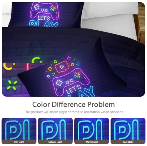 BlessLiving Gaming Comforter Trippy Gamer Comforter Set Twin XL - color: 20, size: Twin/Twin XL