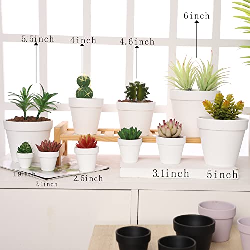 Yishang 1.9 Inch Tiny White Terracotta Pots Pack of 72-Small Mini White Clay Pots with Drainage Holes Flower Nursery Terra Cotta Planter for Tiny Cactus,Herb,Succulent Plants,Crafts - color: White