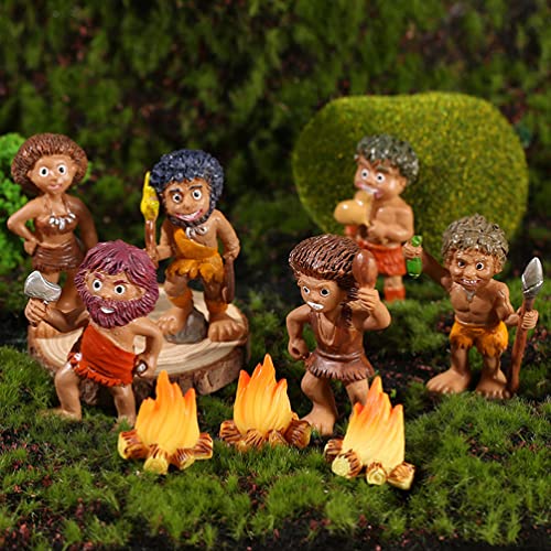 SHINEOFI 10Pcs Miniature Campfire Set - Realistic Bonfire Models for Fairy Gardens, Terrariums, Dollhouse Scenes, DIY Craft Projects, Flower Pot Decor, Mini Landscape Displays