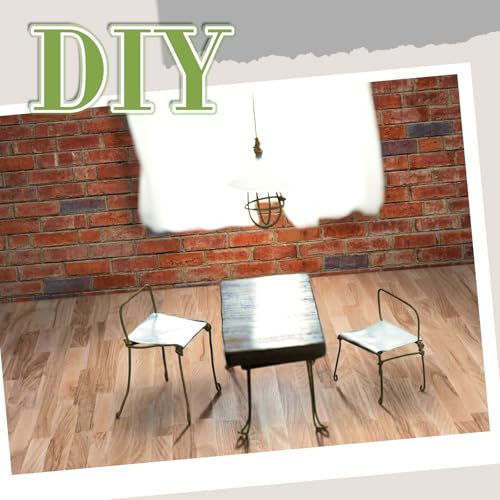 Flutesan 12 Pcs Miniature Dollhouse Wallpaper, 4 Styles - style: 4 Styles