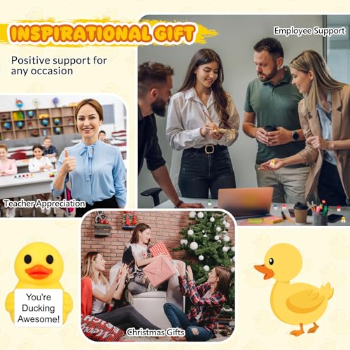 Gejoy 25 Pcs Mini Rubber Duck Toys 5 Colors Ducks Tiny Positive Figures - style: 5 Color Duck
