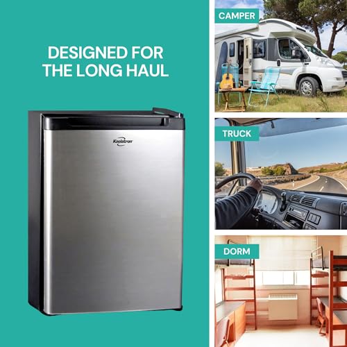 Koolatron 1.76 Cu. Ft. AC/DC Portable Fridge, Stainless Steel - color: Platinum Silver, size: Standard