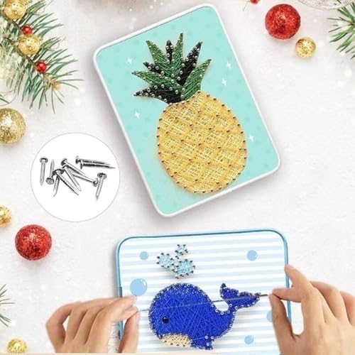 Tiny Wooden Nails for DIY Craft Projects, Antique Drawer Repairing, Mini Boxes Decorative Accessories[Set of 200pcs]0.039×0.39inch (1×10mm,Silver) - color: Silver, style: 1*10mm