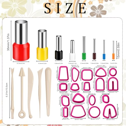 31-Piece Clay Cutters for Polymer Clay Jewelryfor Polymer Clay Crafting,