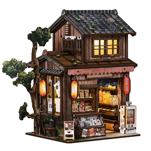 Book Nooks for Adults, DIY Miniature Dollhouse Japanese Book Nook Kit
