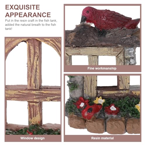 Cabilock Resin Fairy Door Window Set, 4pcs Fairy Door and Windows for Gnome Home Decoration, Tree Hugger Yard and Garden Sculptures Micro Landscape Decor Random Color (Pack of 2) - size: 6X5CM (Pack of 2)