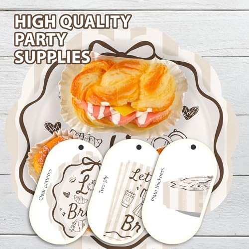 100Pcs Love Is Brewing Bridal Shower Party Decorations Serves 50 - style: Rustic
