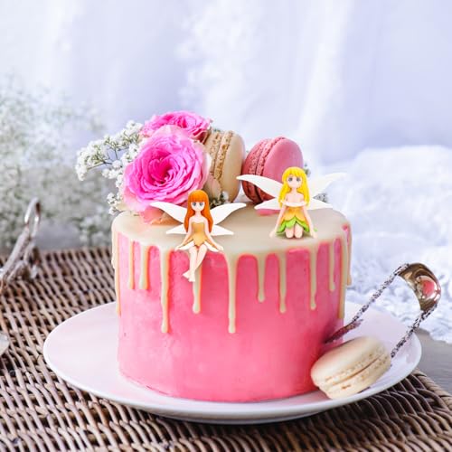 ONEST 29 Pieces Miniature Fairy Garden Accessories Small Fairy Figurines Hand Painted Fairies Figures for Car Decor Garden Flower Pot Birthday Cake Topper - style: Fairy Garden