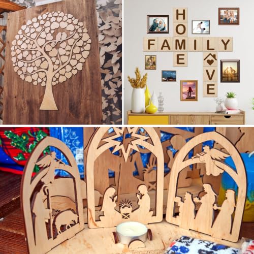 Blisstime 16PCS 6x6 Inch Wood Squares Unfinished Square Wood Pieces for Crafts,Painting, Writing, DIY Supplies, Engraving and Carving, Home Decorations (6x6 Inch 16Pcs) - size: 6x6 Inch 16Pcs