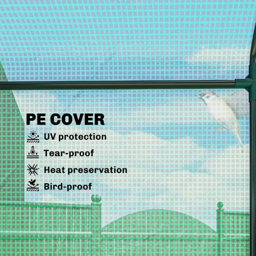 Outsunny 6' x 3' x 5' Portable Walk-in Greenhouse with PE Cover Green