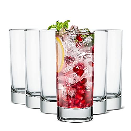 LUXU Highball Glasses,6pc Drinking Glasses,8 oz Tall Glass Sets - style: 7 OZ