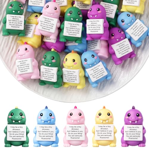 Gejoy 25 Pcs Mini Rubber Dinosaur Toys Positive Mini Dinosaurs Figures - style: Dinosaur