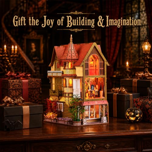 fifijoy DIY Miniature House Kit for Adults - Endless Manor Booknook - color: Endless Manor