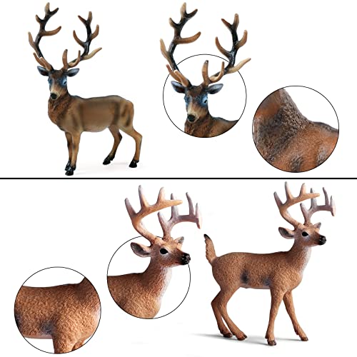 SIENON 7Pcs Mini Forest Animals Figures Baby Woodland Toys - color: 7pack
