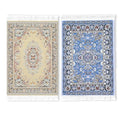 Kifmurase Dollhouse Rug 2Pcs, Miniature Accessories 1:12 Blue, Yellow