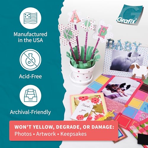 Grafix Medium Weight Chipboard – 8.5"x11", Natural Acid-Free 0.057” Sheets, Create Three-Dimensional Embellishments for Cards, Papercrafts, Mixed Media, Home Décor, and More, Pack of 25