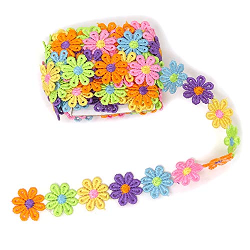 Honbay 5 Yards Decorating Lace Embroidered Trim Ribbons for Sewing or Craft Decoration (Flower A) - color: Flower A