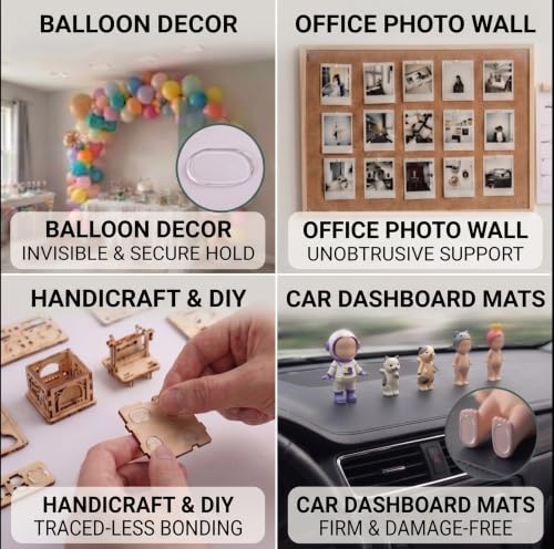 400PCS Double Sided Adhesive Dots for Sonny Angel & Smiski Figures, Transparent Mounting Putty for Wall Decor, Posters, Photo & Crafting, Removable Sticky Tack Dots