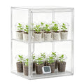 Mini Greenhouse Indoor with Magnetic Door, L-2tier-1pcs - size: L-2tier