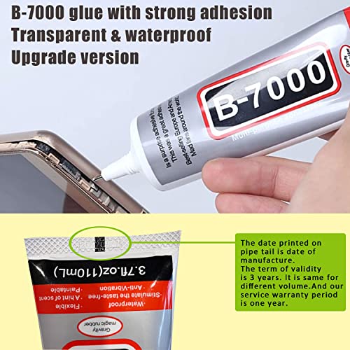B7000 Jewelry Glue, 4PCS X 25ML B-7000 Clear Super Glue Multi-Function Glues Transparent Industrial Adhesive for Phone Repair Jewelery Making Crafts Fabric Metal Nail Art Stone Wood Glass - style: B-7000 4x25ML