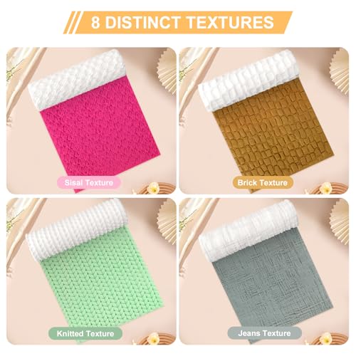 8 Pcs Non-Stick Polymer Clay Texture Rollers (Basic Texture) - color: Basic Texture